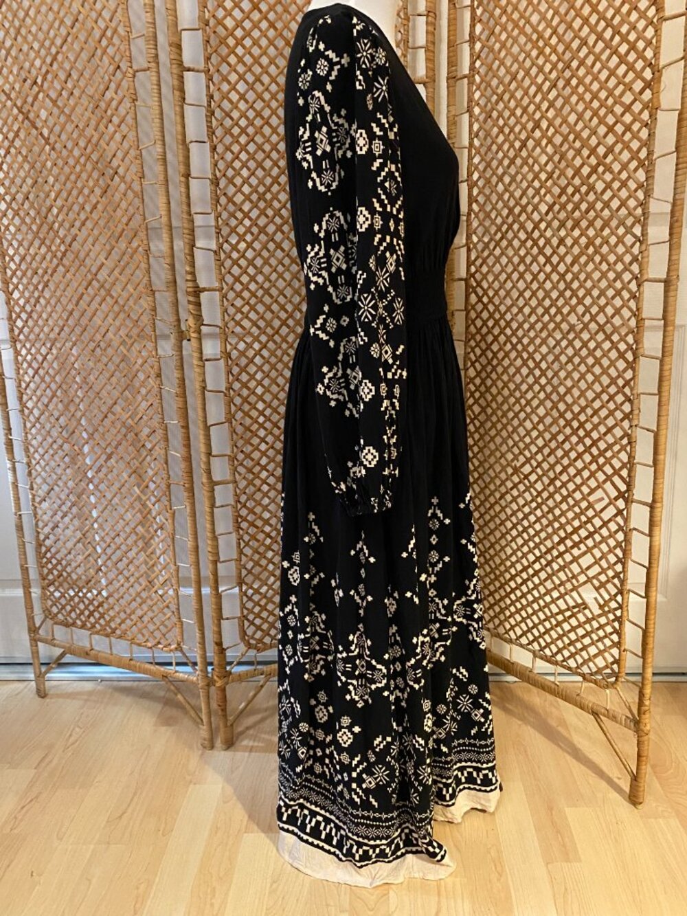 Black & White Boho Maxi Dress Knox Rose - Size M - Picture 2 of 7